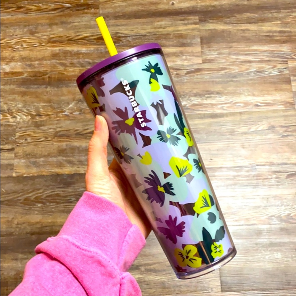 New Year Floral Starbucks Tumbler Never used 24oz